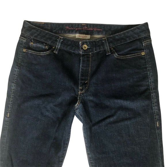 Levi's 552 Mid-Rise Straight Dark Wash Denim Jeans Stretch 33"x30"  Women's 16M - Picture 4 of 8